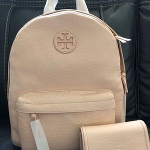 Tory Burch backpack and wallet